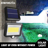 Új kültéri kerti napelemes lámpa távirányító Power LED lámpa 3 fokozatú indukciós fali lámpa forgatható utcai lámpa kemping