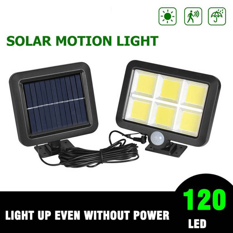 Új kültéri kerti napelemes lámpa távirányító Power LED lámpa 3 fokozatú indukciós fali lámpa forgatható utcai lámpa kemping