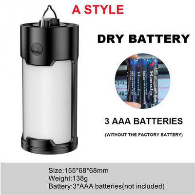 LED Аварийни светлини за къмпинг на открито USB 10 W Водоустойчива преносима палатка за къмпинг Лампа за отпадане на захранването Работна светлина Фенерче