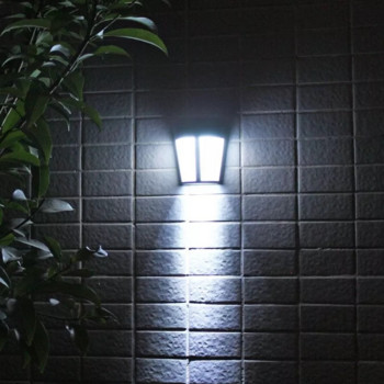 Φώτα εξωτερικού χώρου LED ηλιακή ενέργεια Φωτιστικό μονοπατιού τοίχου Αδιάβροχο εξοικονόμησης ενέργειας Auto-induction Κήπος ηλιακό φως Νυχτερινά φώτα δρόμου Λάμπα