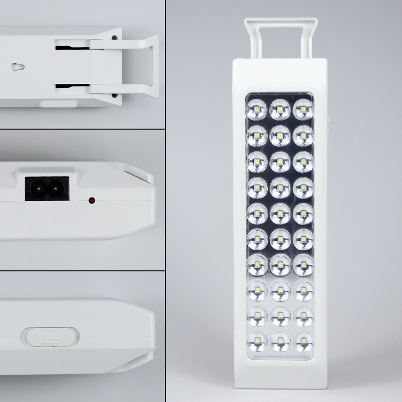 30 LED-i mitmefunktsiooniline taaslaetav LED-turvalamp 2 režiim kodulaagri välitingimustes avariivalgustus voolukatkestuse jaoks