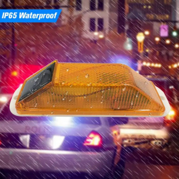 Ηλιακή προειδοποιητική λυχνία LED Οδική ασφάλεια που αναβοσβήνει Φώτα έκτακτης ανάγκης αυτοκινήτου Αδιάβροχο περίγραμμα οδήγησης προστατευτικά φώτα απόφραξης