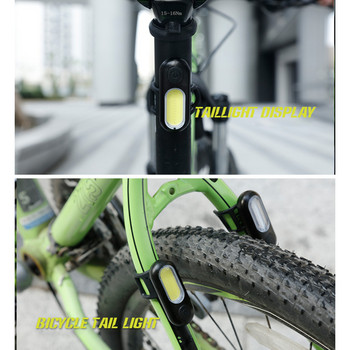LED червена синя полицейска светлина с щипка USB акумулаторна мигаща презрамка Внимание Аварийно предупреждение Безопасна COB фенерче Задна лампа за велосипед