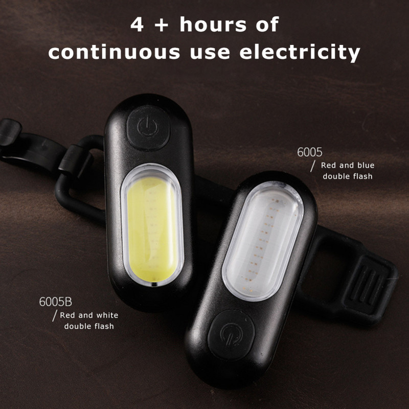 LED sarkana zila policijas gaisma ar klipsi USB uzlādējams plecu mirgojošs Uzmanību Avārijas brīdinājums Drošības COB lāpas velosipēda aizmugurējais lukturis