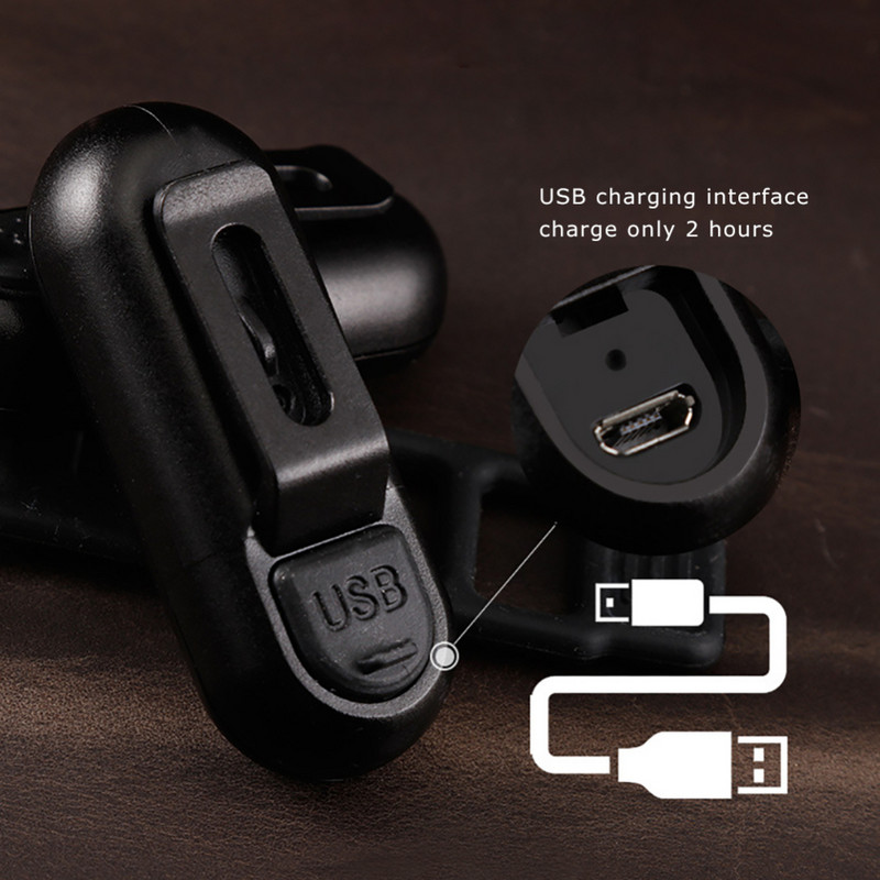 LED sarkana zila policijas gaisma ar klipsi USB uzlādējams plecu mirgojošs Uzmanību Avārijas brīdinājums Drošības COB lāpas velosipēda aizmugurējais lukturis