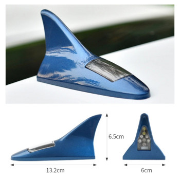 Автомобилна соларна LED светлина против сблъсък Предупредителни светлини Перка на акула Антена Светлина Автомобилно моделиране Декоративна декорация Основа за стикери