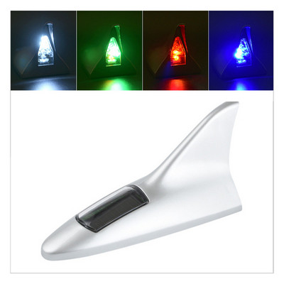 Автомобилна соларна LED светлина против сблъсък Предупредителни светлини Перка на акула Антена Светлина Автомобилно моделиране Декоративна декорация Основа за стикери