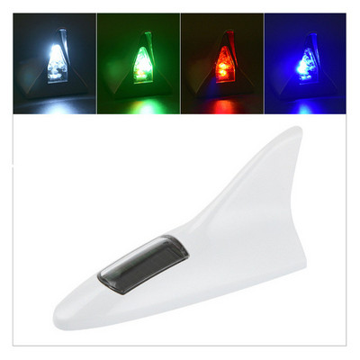 Автомобилна соларна LED светлина против сблъсък Предупредителни светлини Перка на акула Антена Светлина Автомобилно моделиране Декоративна декорация Основа за стикери