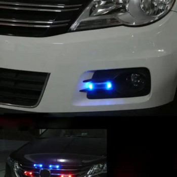 Ηλιακό φως LED αυτοκινήτου Αντισύγκρουση πίσω άκρο Φως κατά της σύγκρουσης Προειδοποίηση καλωδίωση Ελεύθερο φως Αισθητήρας κραδασμών που αναβοσβήνει Αναπνευστικό φως