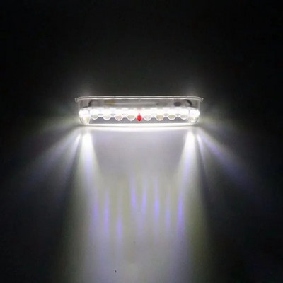 Слънчева LED кола против сблъсък отзад Светлина за предупреждение против сблъсък Окабеляване Безплатна светлина Сензор за вибрации Мигаща светлина за дишане