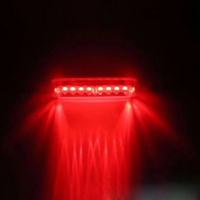 Слънчева LED кола против сблъсък отзад Светлина за предупреждение против сблъсък Окабеляване Безплатна светлина Сензор за вибрации Мигаща светлина за дишане