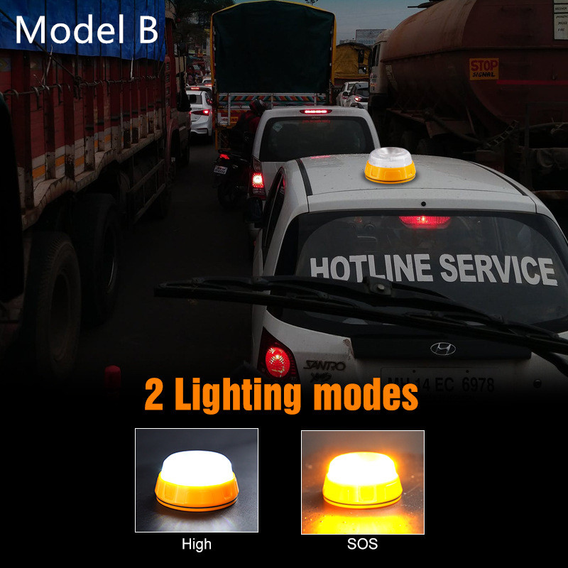 LED V16 saugaus eismo įspėjamieji žibintai LED darbo lempa Lauko apšvietimas Automobilio avariniai SOS žibintai Magnetiniai automobilio švyturėliai