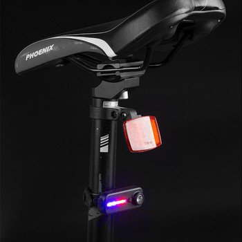 LED USB акумулаторна червена синя аварийна полицейска светлина с щипка за рамо Мигащо предупреждение Безопасно фенерче Задна лампа за велосипед