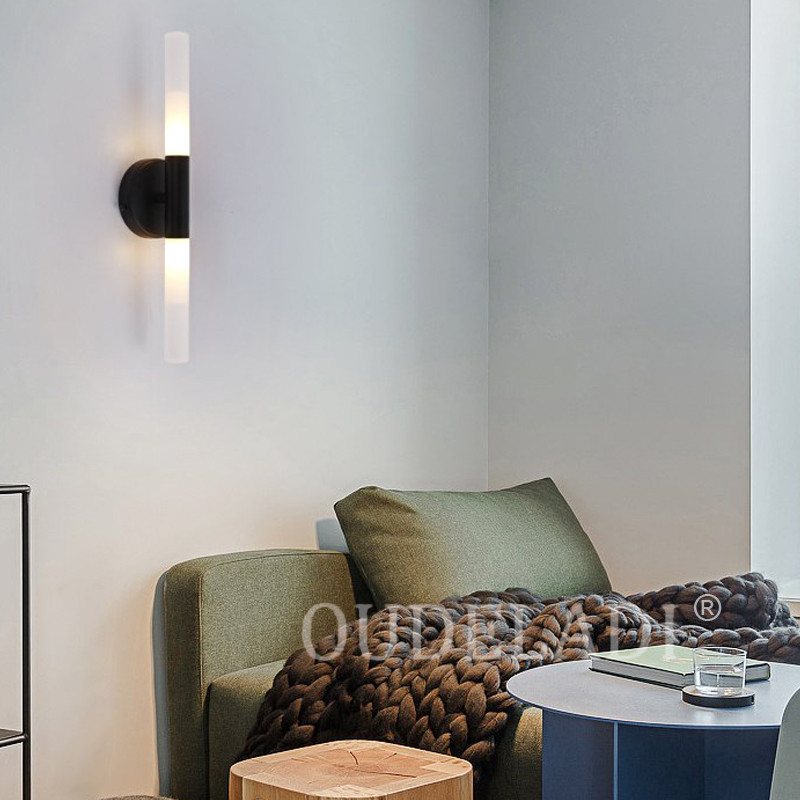 Modernus metalinis vamzdis aukštyn žemyn LED sieniniai šviestuvai Miegamojo fojė prausyklos svetainė tualetas vonios sieninis šviestuvas