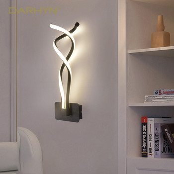 Модерна минималистична LED стенна лампа за домашен вътрешен декор за стена за всекидневна, спалня, нощно шкафче, люстри Backgroud Light Decoration