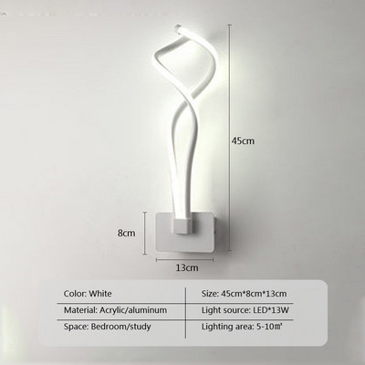 Modern minimalista LED fali lámpa otthoni beltéri fali lámpa nappaliba hálószoba éjjeli mennyezeti fények háttérvilágítással