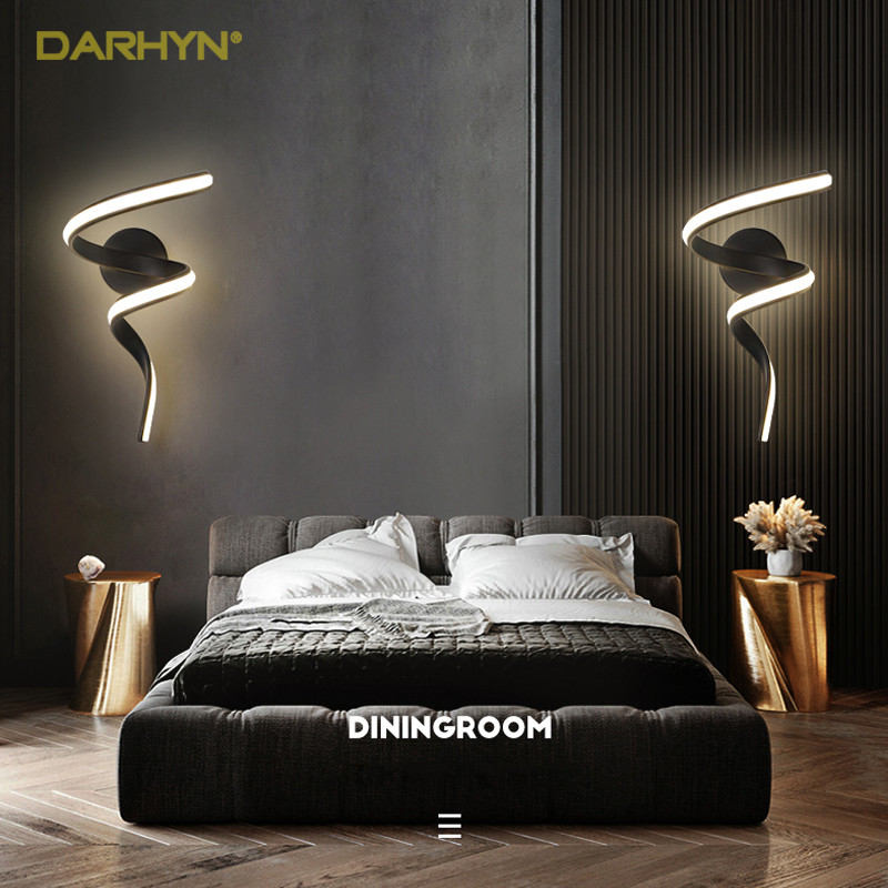 Šiuolaikinė minimalistinė LED sieninė lempa namų vidaus dekoro sieninė lemputė svetainei miegamajam prie lovos blizgesio fono šviesa