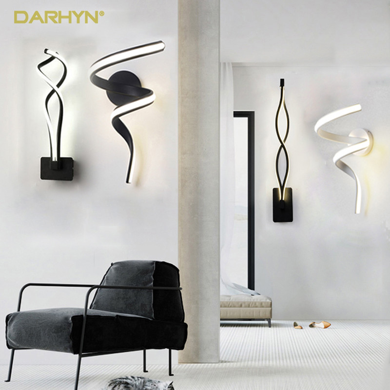 Šiuolaikinė minimalistinė LED sieninė lempa namų vidaus dekoro sieninė lemputė svetainei miegamajam prie lovos blizgesio fono šviesa