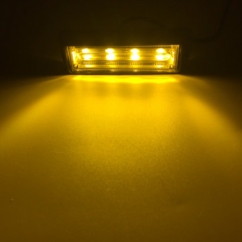 2 бр. Предупредителна светлинна лента за светкавица за кола 4 LED мини аварийни мигащи светлинни светлини Супер ярка светкавица за предупреждение за камион