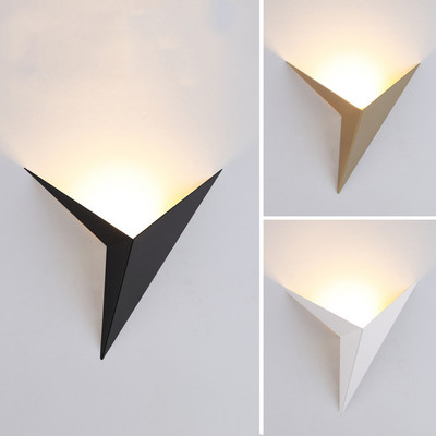 Led fali lámpa Modern minimalista háromszög alakú Led fali lámpák beltéri világítás lépcsők Led lámpa 3W AC85-265V egyszerű világítás