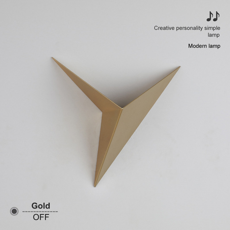 Led sieninė lempa Moderni minimalistinio trikampio formos LED sieniniai šviestuvai vidaus apšvietimas laiptai Led šviesa 3W AC85-265V paprastas apšvietimas