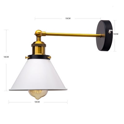 Applique de perete industriale de epocă Lampă de perete Retro 110V-220V E27 Interior Dormitor Baie Balcon Bar Lampă pentru culoar