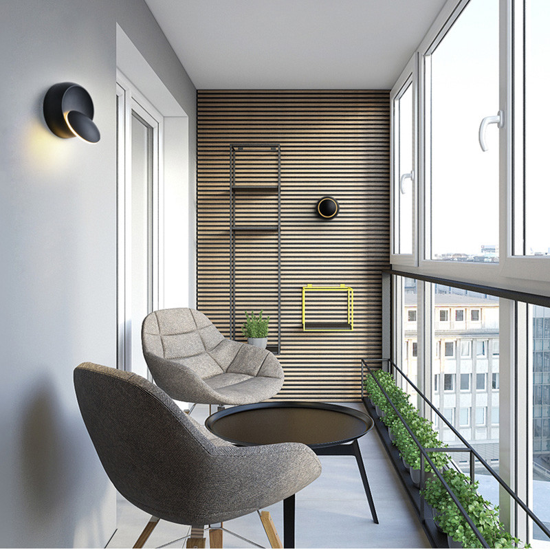 Kreatív 6 W-os LED fali lámpa 360 fokban elforgatható hálószoba éjjeli lámpa otthoni nappali tetőtéri lámpa modern beltéri dekorációhoz