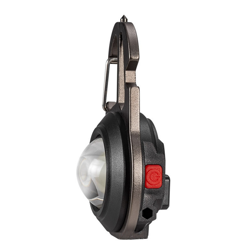 Többfunkciós COB LED mini lámpa törött ablak kalapács csavarkulcs kis üvegnyitó kulcstartó munkalámpák vészlámpa