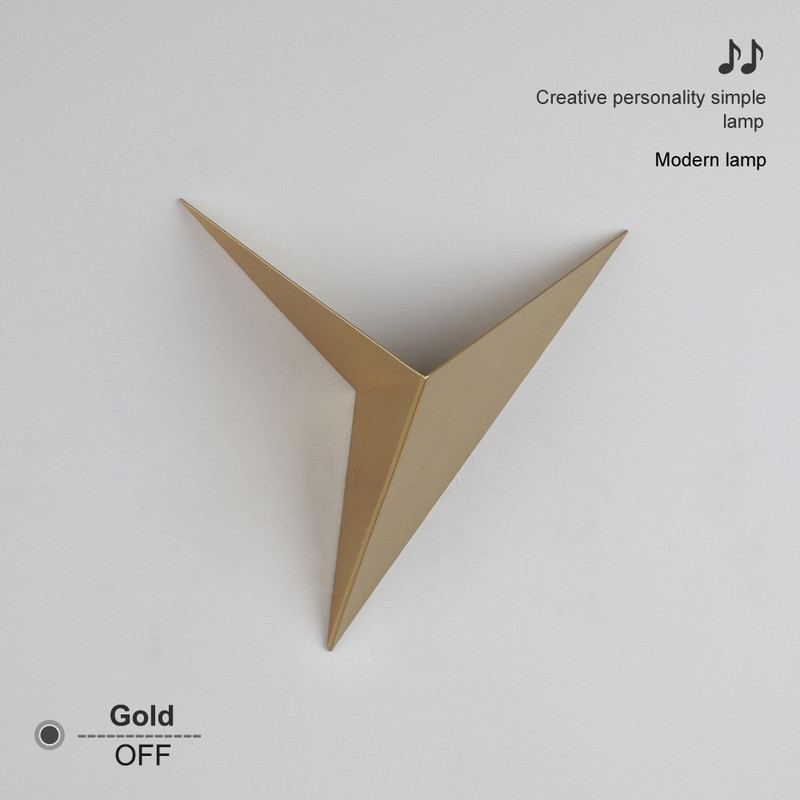 LED fali lámpák modern minimalista háromszög alakú skandináv stílusú beltéri fali lámpák nappali lámpák 3W AC85-265V egyszerű világítás