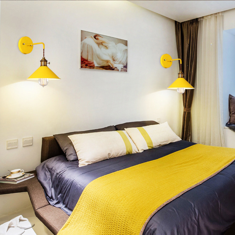 Lampă de perete modernă cu LED Artă din fier Restaurant Cafe Decorație Macarons Lampă Living Dormitor Culoar Scări Noptieră Home Decor