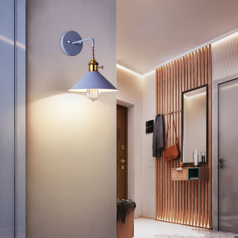 Lampă de perete modernă cu LED Artă din fier Restaurant Cafe Decorație Macarons Lampă Living Dormitor Culoar Scări Noptieră Home Decor