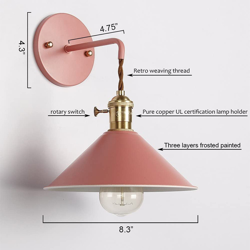 Lampă de perete modernă cu LED Artă din fier Restaurant Cafe Decorație Macarons Lampă Living Dormitor Culoar Scări Noptieră Home Decor