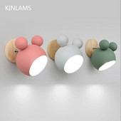 Moderne zidne svjetiljke Cartoon Mickey Styling Coloful zidni svijećnjaci Kuhinja Restoran Macaroon Dekorativna noćna lampa E27