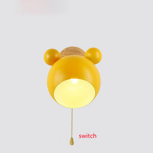 Moderne zidne svjetiljke Cartoon Mickey Styling Coloful zidni svijećnjaci Kuhinja Restoran Macaroon Dekorativna noćna lampa E27