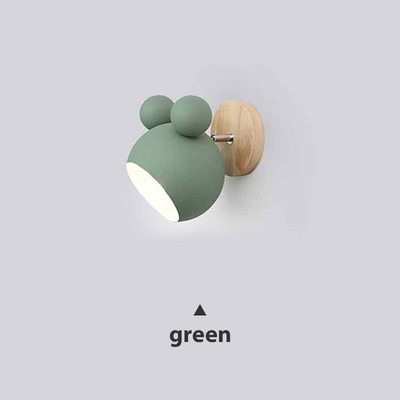 Moderne zidne svjetiljke Cartoon Mickey Styling Coloful zidni svijećnjaci Kuhinja Restoran Macaroon Dekorativna noćna lampa E27