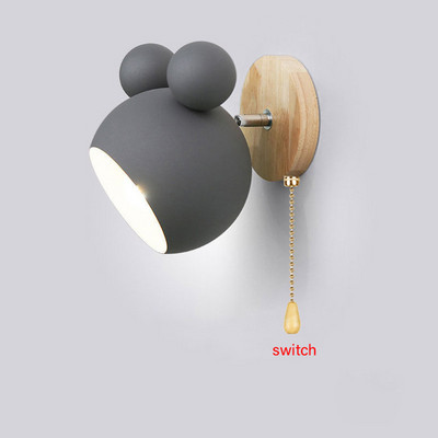 Moderne zidne svjetiljke Cartoon Mickey Styling Coloful zidni svijećnjaci Kuhinja Restoran Macaroon Dekorativna noćna lampa E27