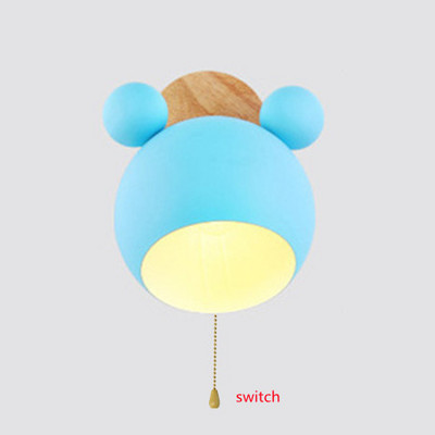 Moderne zidne svjetiljke Cartoon Mickey Styling Coloful zidni svijećnjaci Kuhinja Restoran Macaroon Dekorativna noćna lampa E27