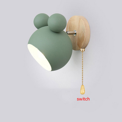 Moderne zidne svjetiljke Cartoon Mickey Styling Coloful zidni svijećnjaci Kuhinja Restoran Macaroon Dekorativna noćna lampa E27