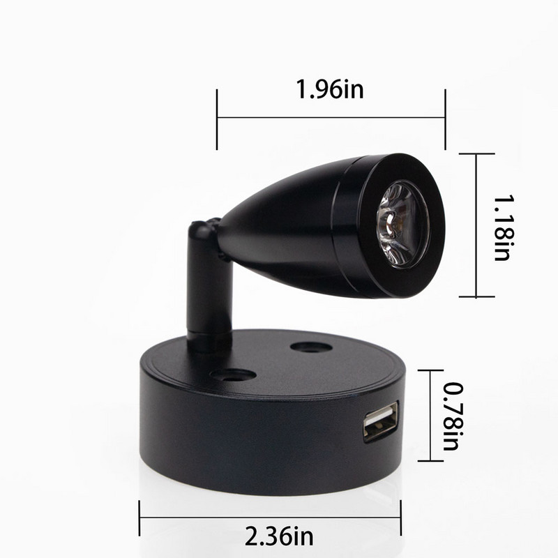 DC 12V 24V LED siselugemistuli Smart Touchiga hämardatava seinalambiga USB-laadimisport Magamistoa seinavalgusti