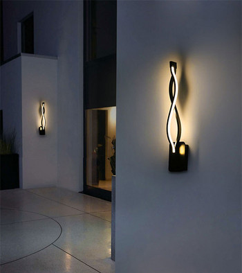 Модерна минималистична LED стенна лампа AC85-260V 16W Всекидневна Спалня Нощна пътека Мебелно осветление Декоративна стенна лампа