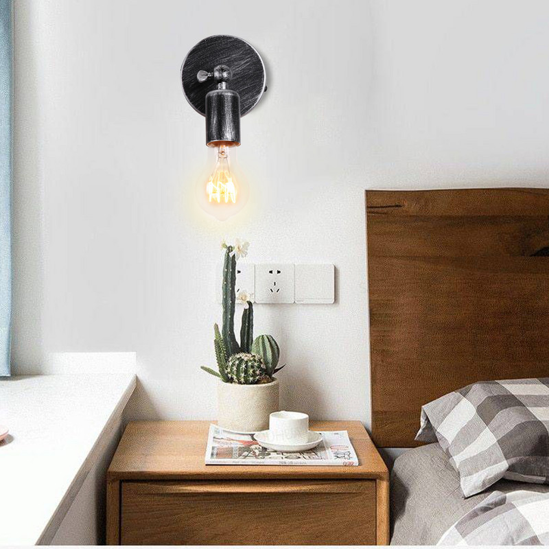 Vintage Retro fali lámpa Lámpa éjjeli lámpához Hálószoba padlás folyosó Lépcső Lakásdekoráció Vas beltéri E27 LED lámpatest