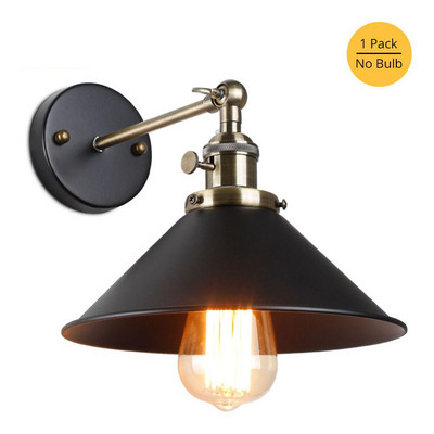 Vintage zidna lampa, unutarnja rasvjeta, zidna svjetiljka s prekidačem, retro grudnjak, crno-bijela navlaka, noćne lampe, E27, za dom i trgovinu