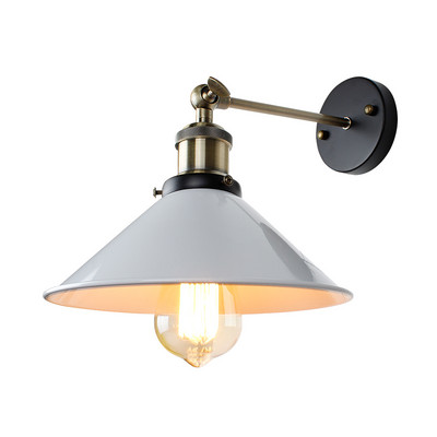 Vintage zidna lampa, unutarnja rasvjeta, zidna svjetiljka s prekidačem, retro grudnjak, crno-bijela navlaka, noćne lampe, E27, za dom i trgovinu