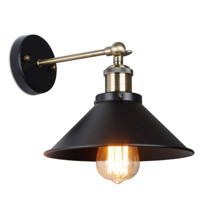 Vintage zidna lampa, unutarnja rasvjeta, zidna svjetiljka s prekidačem, retro grudnjak, crno-bijela navlaka, noćne lampe, E27, za dom i trgovinu
