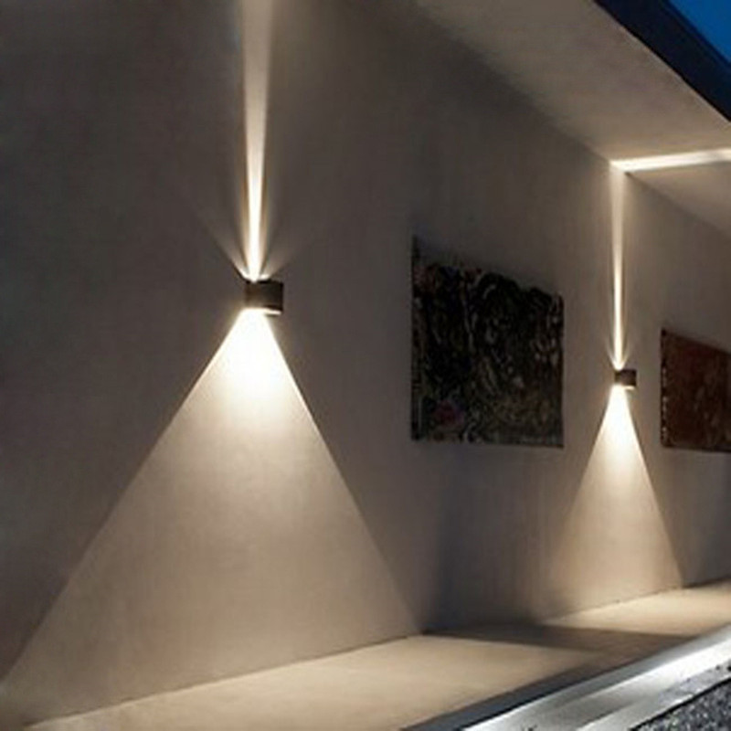 Φωτιστικό τοίχου Led Αλουμίνιο εξωτερικού χώρου IP65 Αδιάβροχο επάνω κάτω φωτιστικό τοίχου για σκάλα σπιτιού Υπνοδωμάτιο κομοδίνο Φωτισμός διαδρόμου μπάνιου