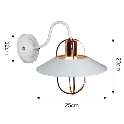 Vintage LED fali lámpa Retro loft ipari fali lámpa E27 vaskalickás lámpaernyő, modern beltéri, éjjeli világítású pálcalámpa