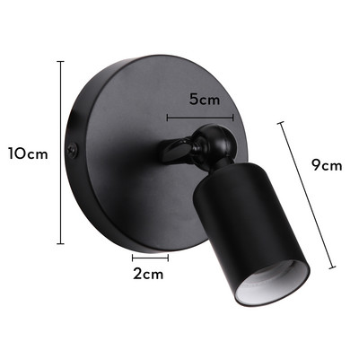 Vintage LED fali lámpa Retro loft ipari fali lámpa E27 vaskalickás lámpaernyő, modern beltéri, éjjeli világítású pálcalámpa