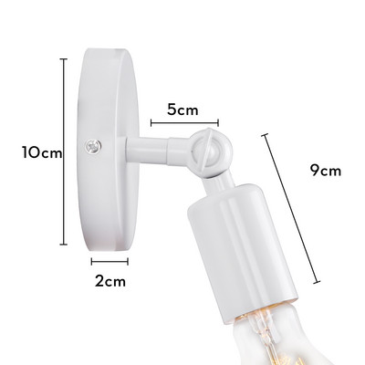 Vintage LED fali lámpa Retro loft ipari fali lámpa E27 vaskalickás lámpaernyő, modern beltéri, éjjeli világítású pálcalámpa