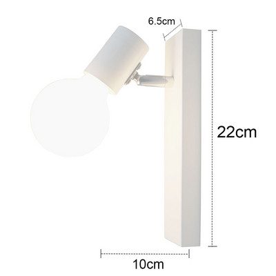 Vintage LED fali lámpa Retro loft ipari fali lámpa E27 vaskalickás lámpaernyő, modern beltéri, éjjeli világítású pálcalámpa