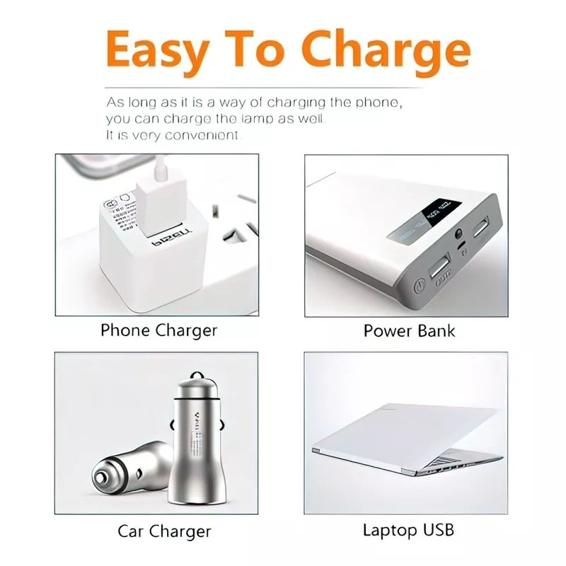 Įkraunami stovyklavimo LED žibintai Nešiojami avariniai lemputės žibintai USB įmontuota baterija Ryškus žibintuvėlis lauko žibintas su kabliu